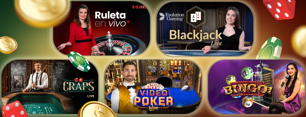 juegos con crupier en vivo en los casinos